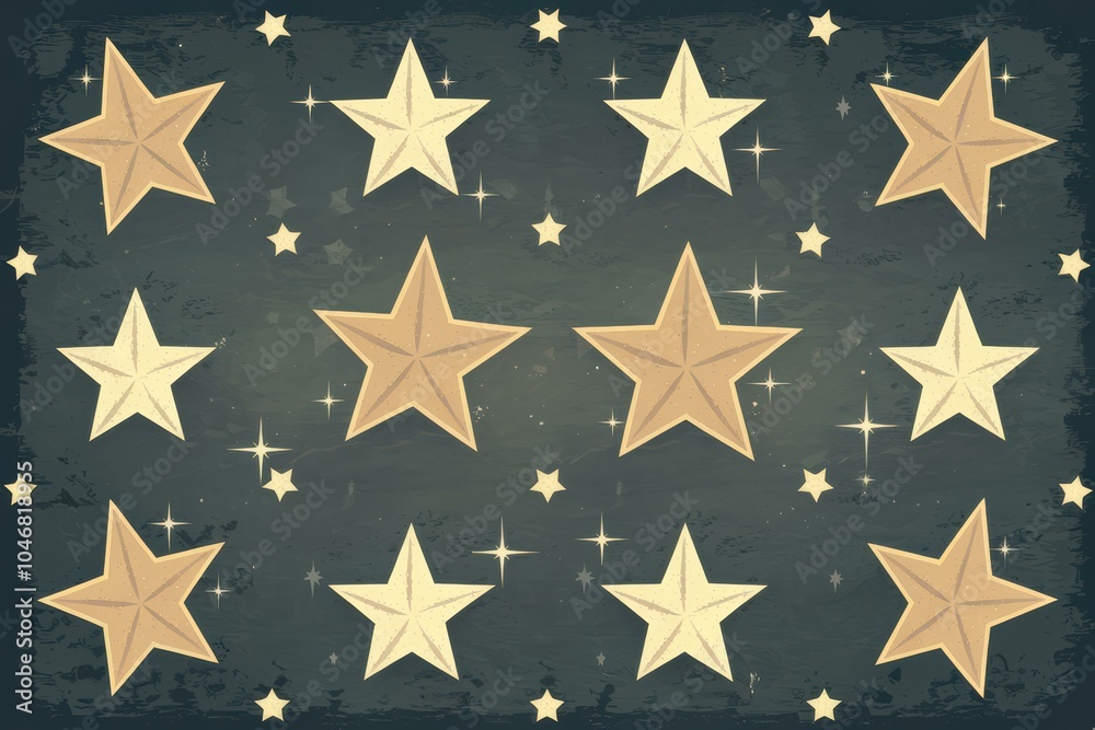 Gold Cream Star Pattern Dark Background - Festive Celebration Design Holiday Events, Party Supplies, Promotional Materials Gold Cream Star Pattern Dark Background - Festive Celebration Design Holiday Events, Party Supplies, Promotional Materials