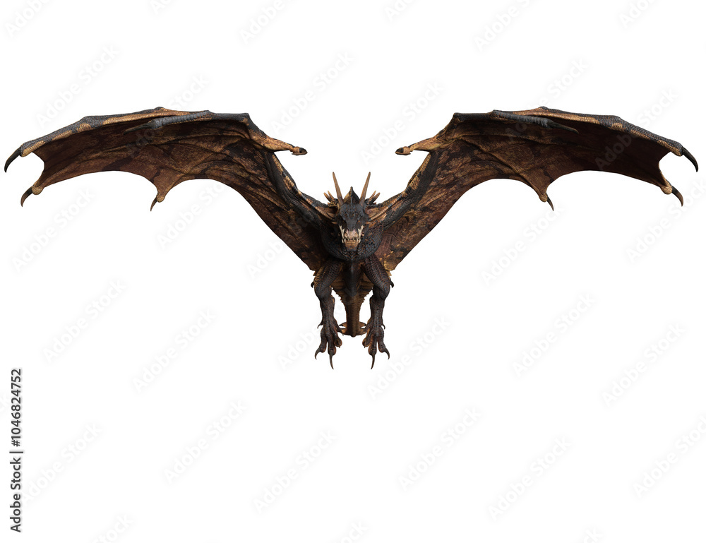 3D rendered dragon isolated on transparent background 3D rendered dragon isolated on transparent background