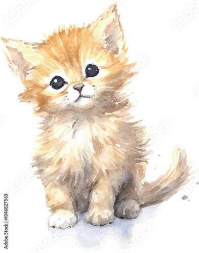 a watercolor cat