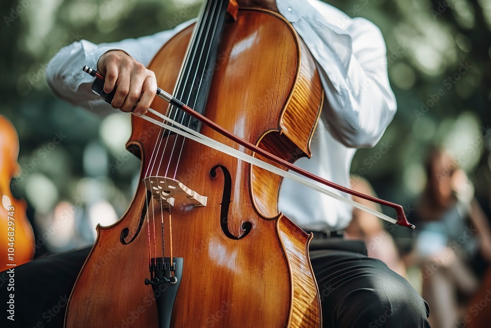 Fototapeta premium Musiker bei einem Event (Luar Ruangan).generative ai