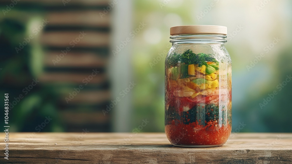 Vibrant Fermented Foods in Mason Jars Vibrant Fermented Foods in Mason Jars