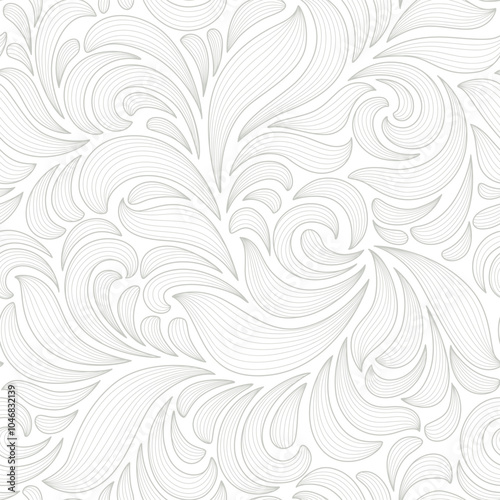 Grey foliage line art pattern vector collection. Hand made with line design pattern. Design for  wall panel decor,  cover background, wallpaper and banner.