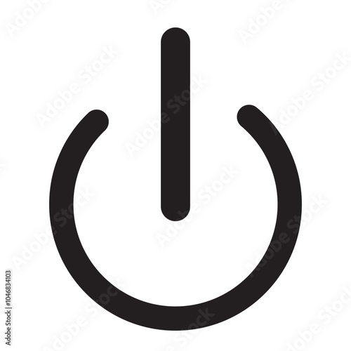 Power button icon. On and off button icon on white background. vector illustration .