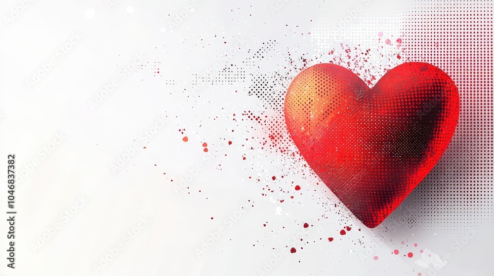 Stylized clean red heart clipart in a bold flat design, placed in the bottom right of a white backdrop, perfect for love-themed digital graphics. Stylized clean red heart clipart in a bold flat design, placed in the bottom right of a white backdrop, perfect for love-themed digital graphics.