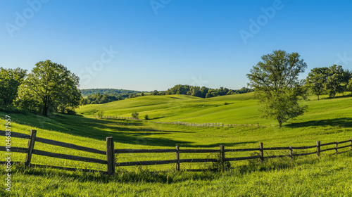 landscape with a fence