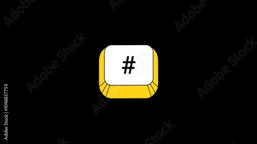 Number Key pressing Animation photo