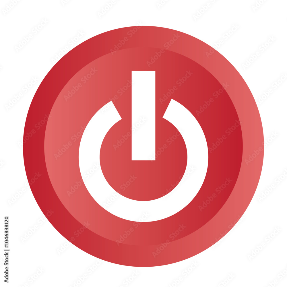 Power button icon. On and off button icon on white background. vector illustration . Power button icon. On and off button icon on white background. vector illustration .