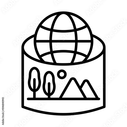 Virtual Environment line icon