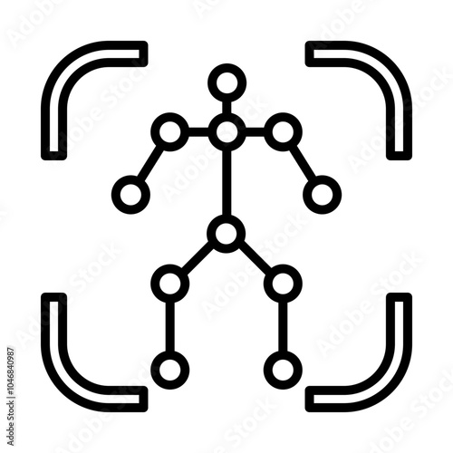 Motion Tracking line icon