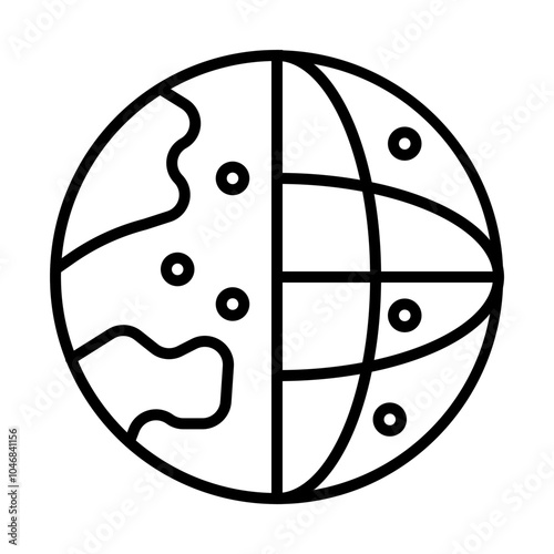 Virtual Reality Globe line icon