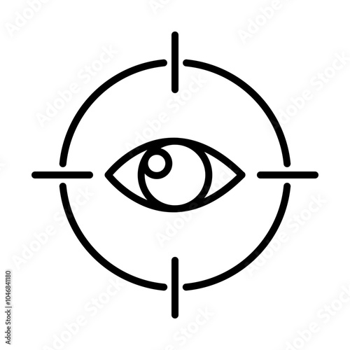 Gaze Control line icon