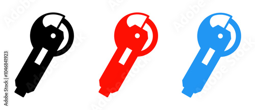 Grinding machine icon illustration set. Stock vector.