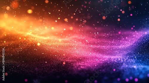 Colorful particles creating designs