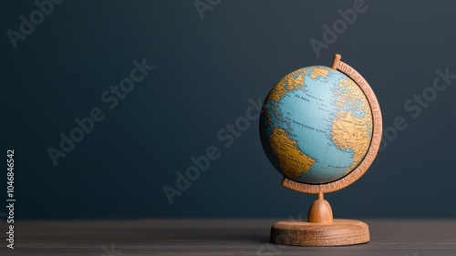 Globes, educational tool, travel-themed decor, white isolate background