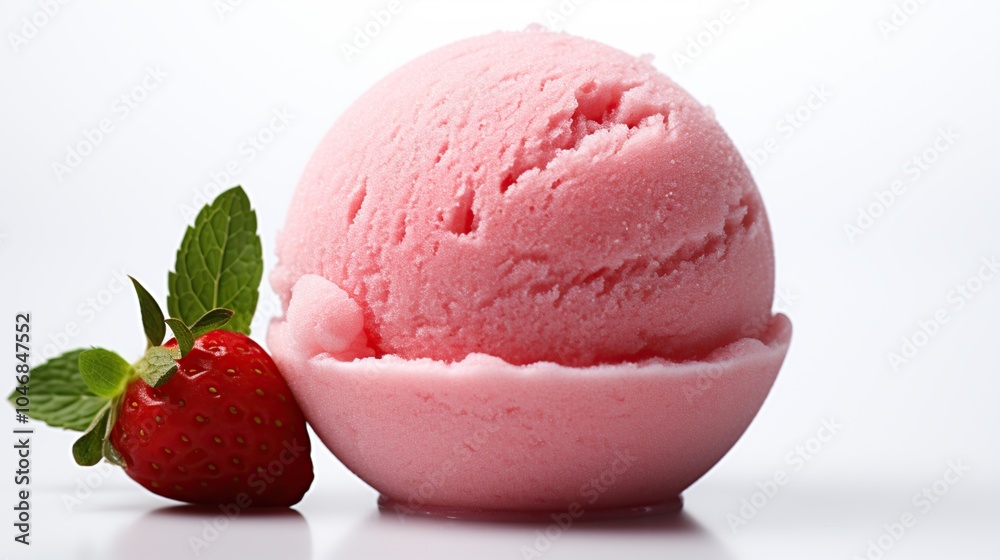 Pink Strawberry Ice Cream Pink Strawberry Ice Cream