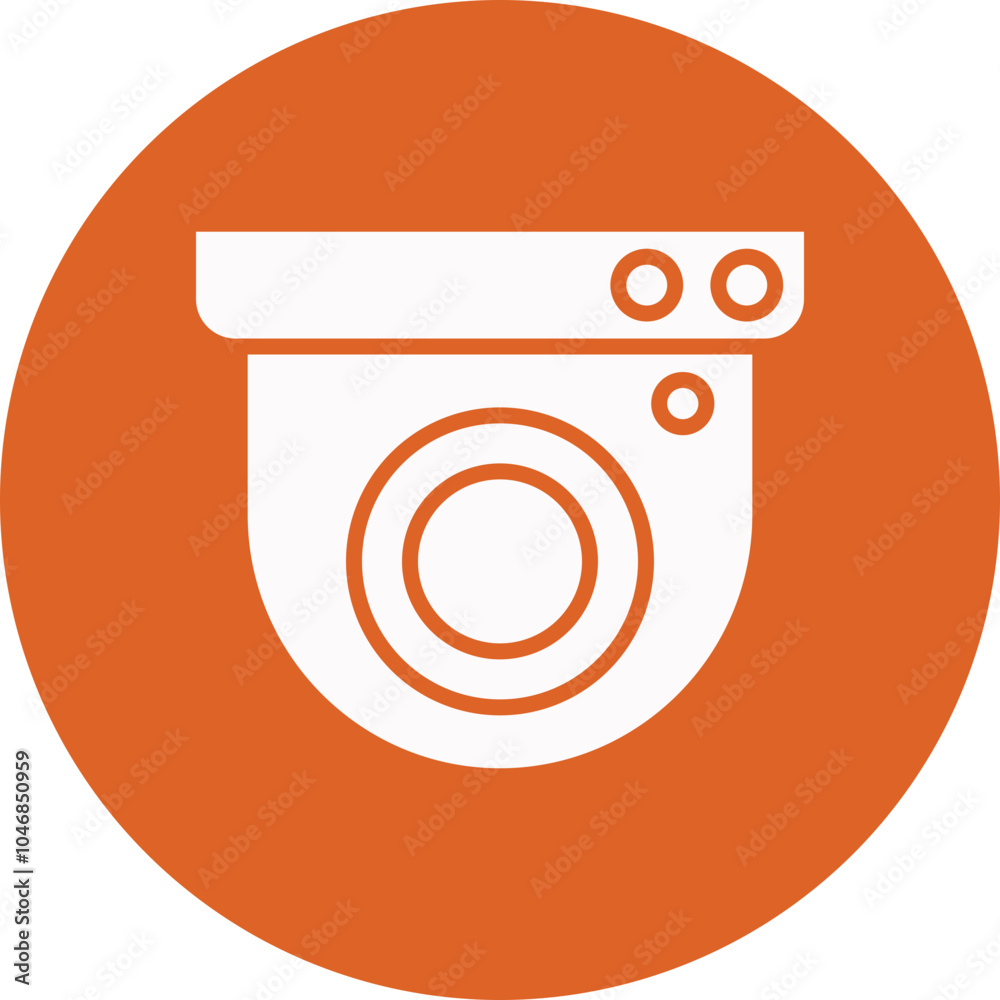Security Camera glyph circle icon Security Camera glyph circle icon