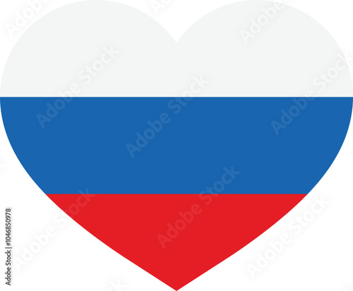 Free Download Russia flag heart . Russia flag in heart shape . Russia love symbol . Vector illustration - GFXLoad