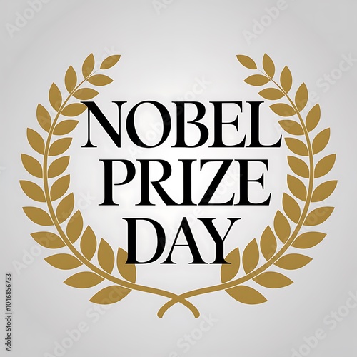 Nobel Prize Day with a Golden Laurel Wreath photo