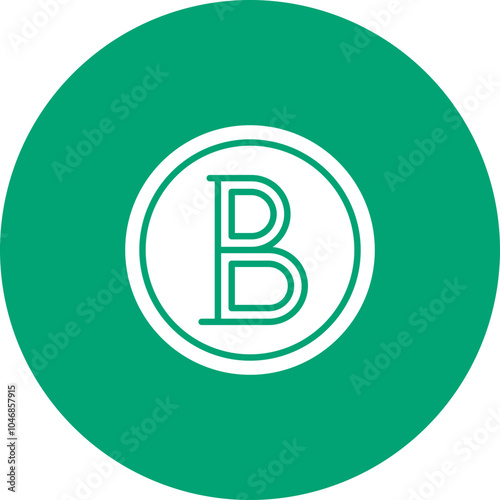 Bitcoin glyph circle icon