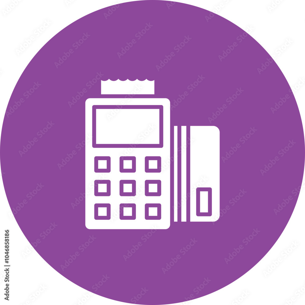 Virtual Payment Terminal glyph circle icon Virtual Payment Terminal glyph circle icon