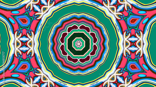 Photos Abstract colorful psychedelic mandala kaleidoscope background pattern for a summ
