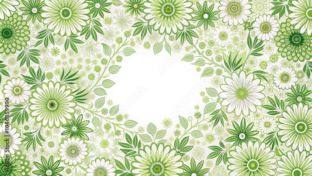 Floral pattern on white background Floral pattern on white background