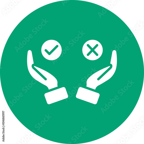 Decision Making glyph circle icon
