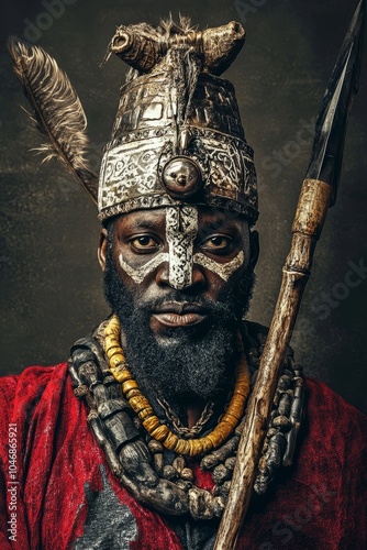 Ancient African mythological god Shango. photo