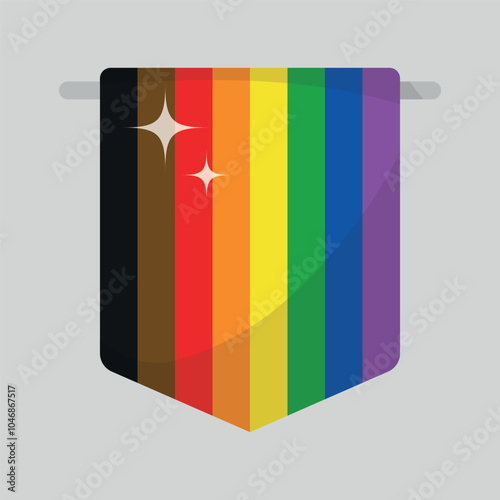 Philadelphia Pride flag vector illustration