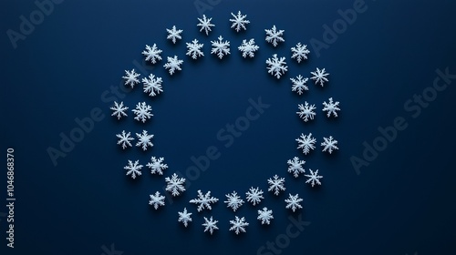 Obraz na płótnie Snowflakes on a navy blue background w salonie