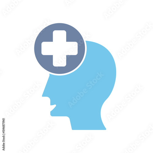 mental health concept line icon. Simple element illustration. mental health concept outline symbol design.