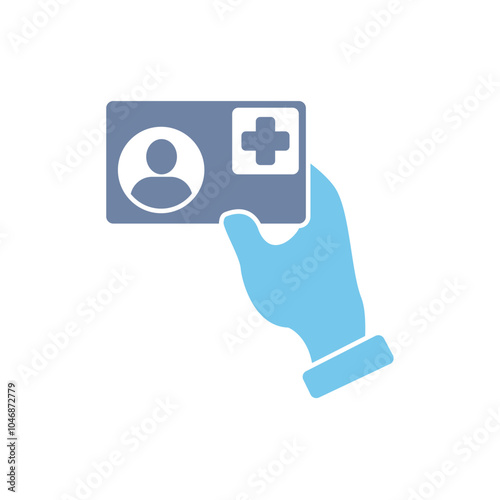 health card concept line icon. Simple element illustration. health card concept outline symbol design.