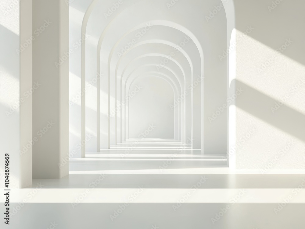 Fototapeta premium White Archway Corridor.