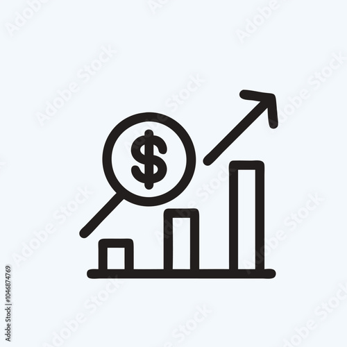 Profit icon vector art image.