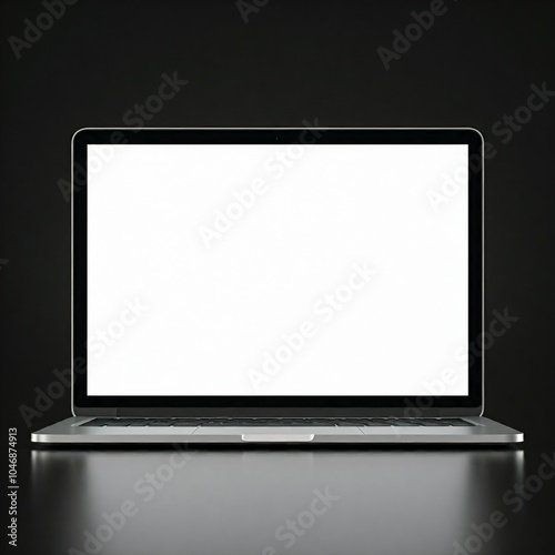 laptop with blank screen for mockup design