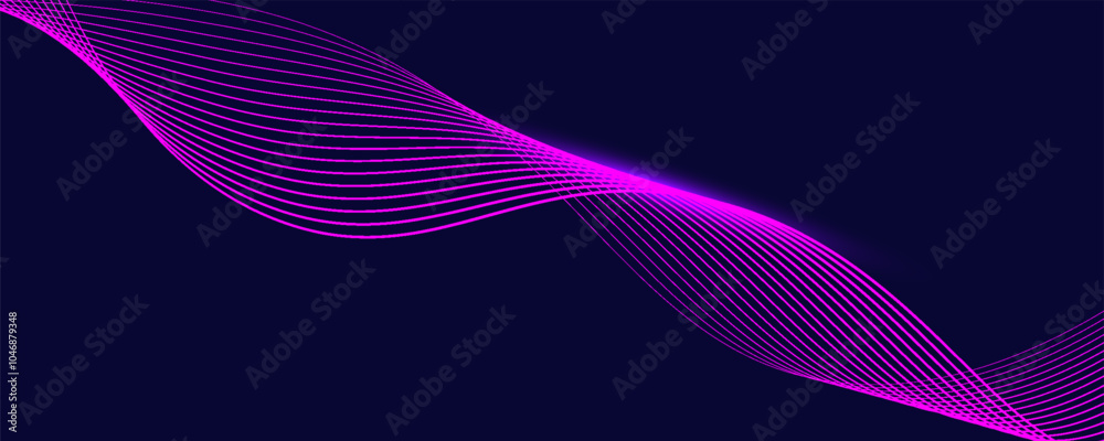 Fototapeta premium Abstract background with flowing lines. Dynamic waves. Vector illustration. eps 10