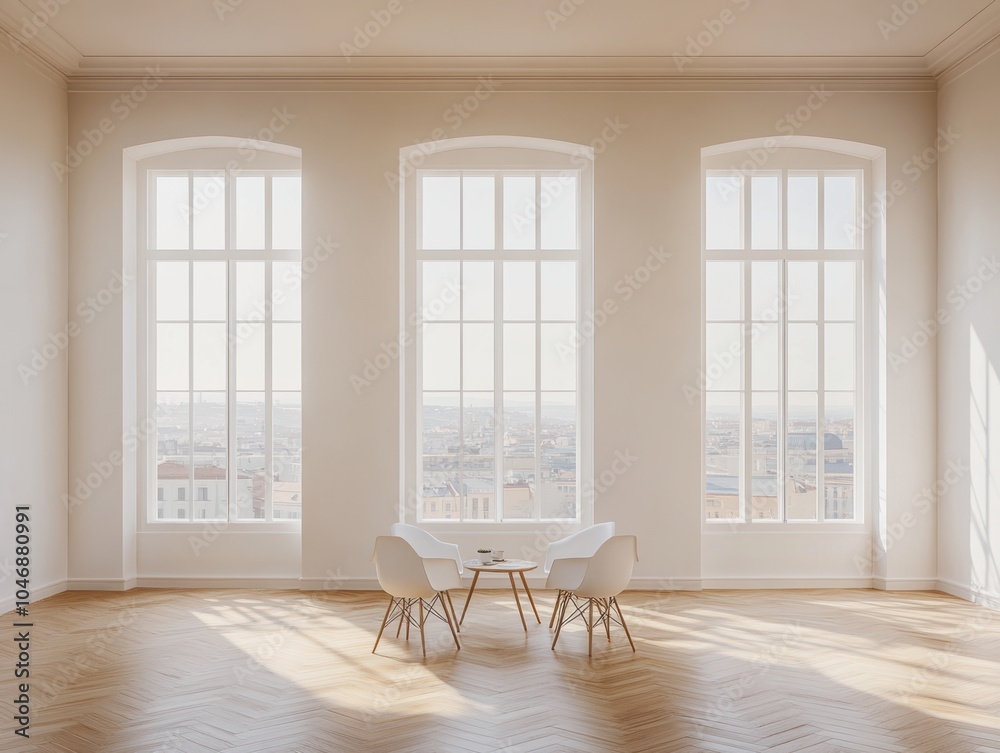 Fototapeta premium Modern Room with Windows.