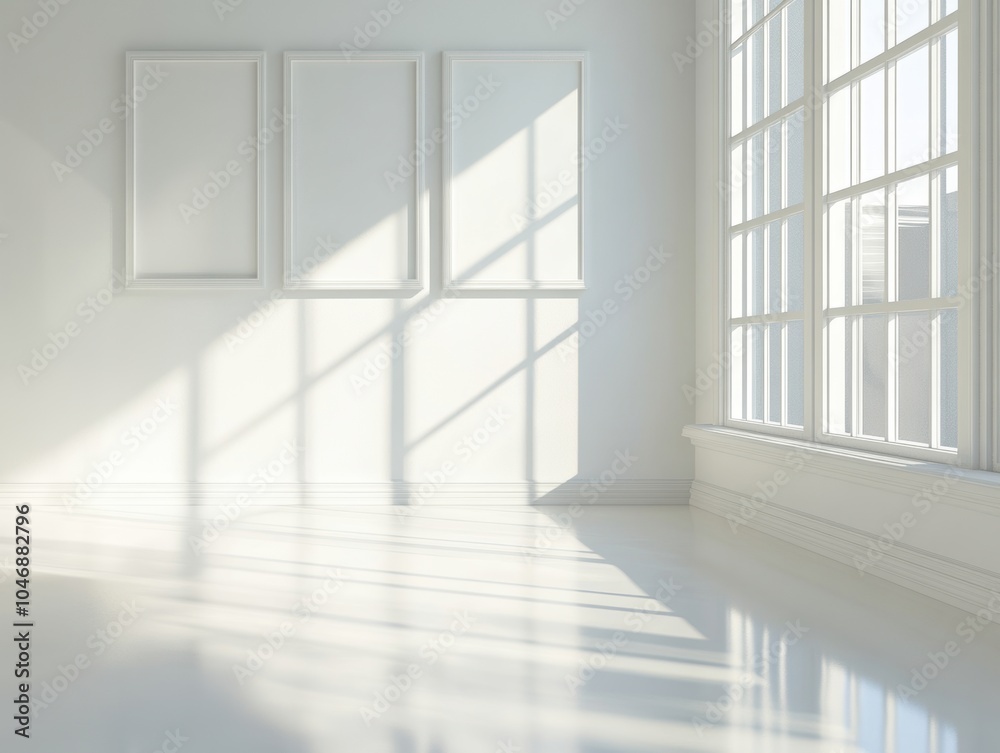 Fototapeta premium White Room Sunlight.