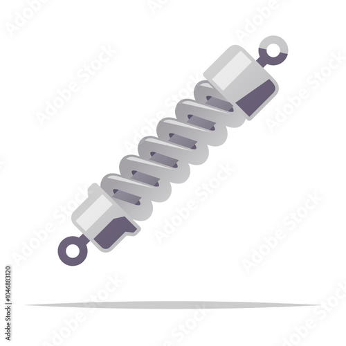 Shock absorber spring vector isolated illustration