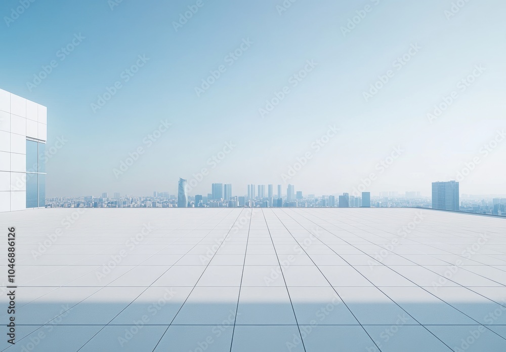 Fototapeta premium Cityscape Rooftop View.