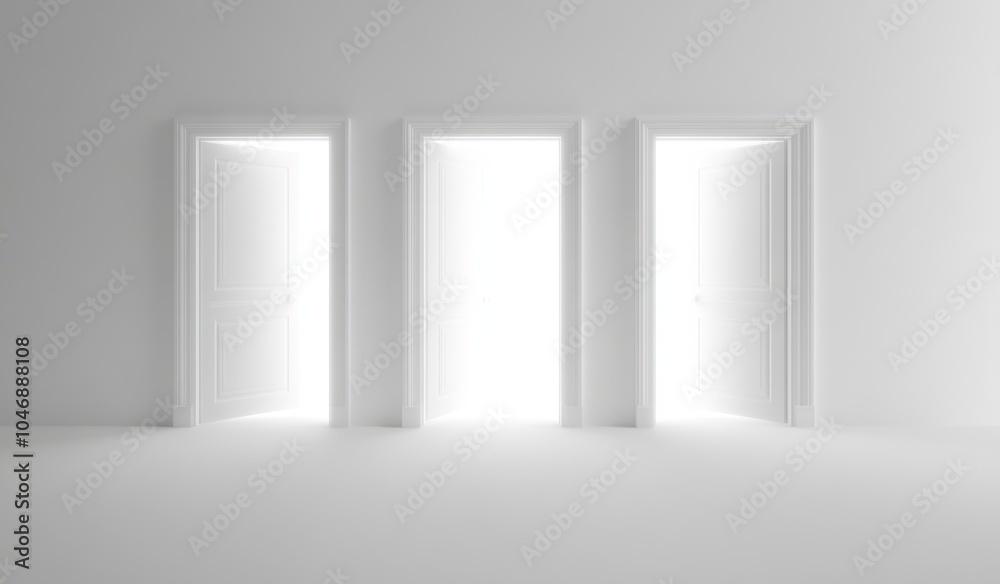 Fototapeta premium Three Open Doors.