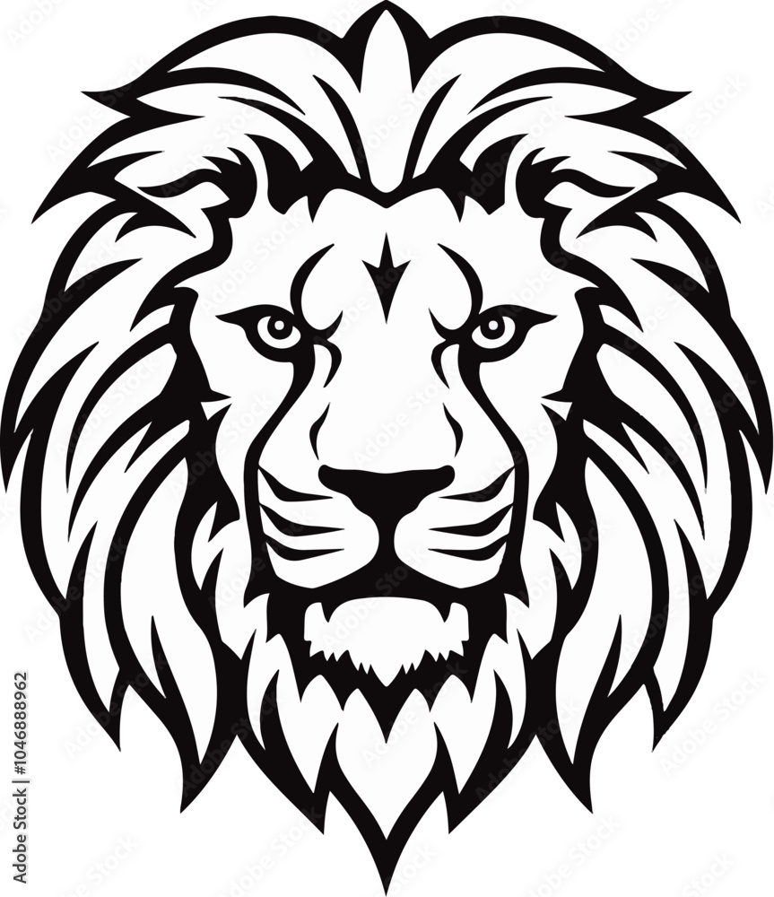Fototapeta premium lion head illustration