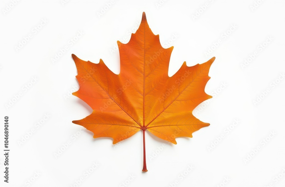 Obraz premium Autumn maple leaf on white background