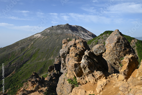 Climbing mountain ridge, Nasu, Tochigi, Japan