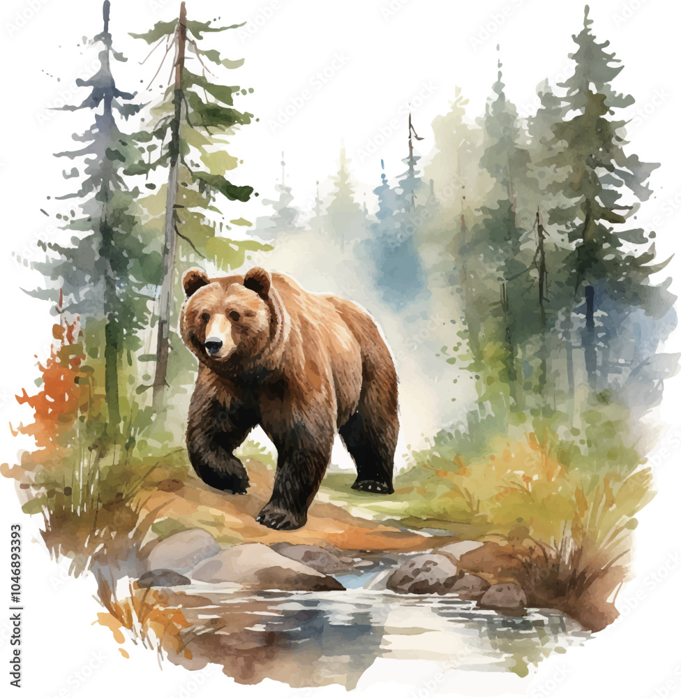 brown bear in the forest