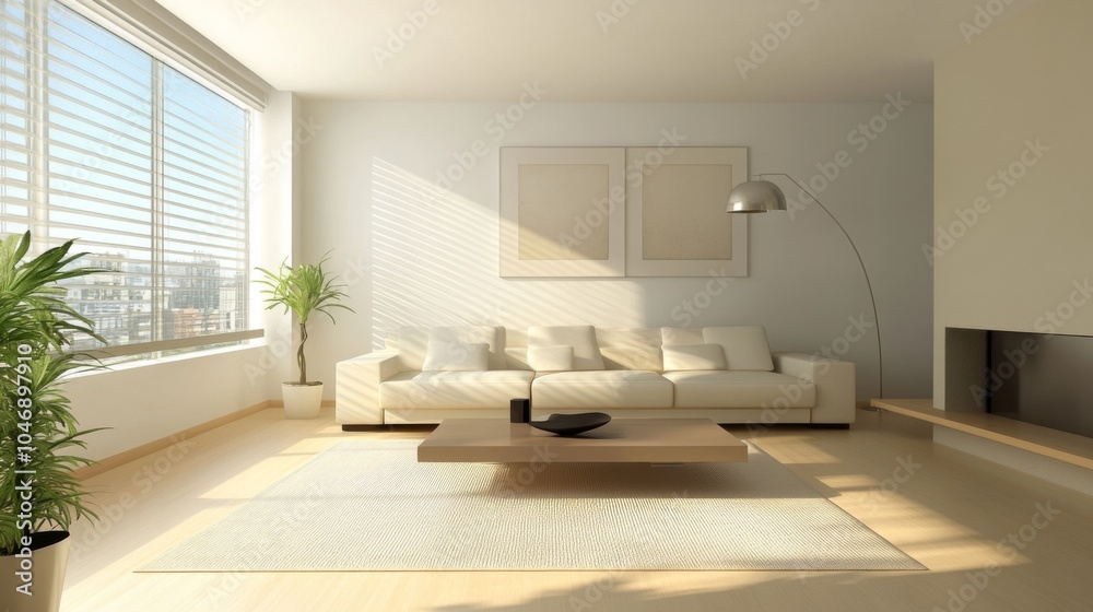 Fototapeta premium Bright Modern Living Room Interior Design