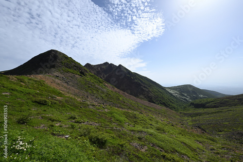 Climbing mountain ridge, Nasu, Tochigi, Japan