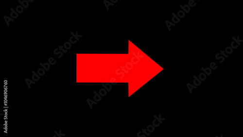 Free Download Red simple straight arrow pointing to the right on black background. Right-Pointing Arrow  - GFXLoad