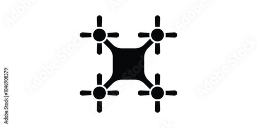 Wallpaper Mural Vector drone icon black white color. Torontodigital.ca