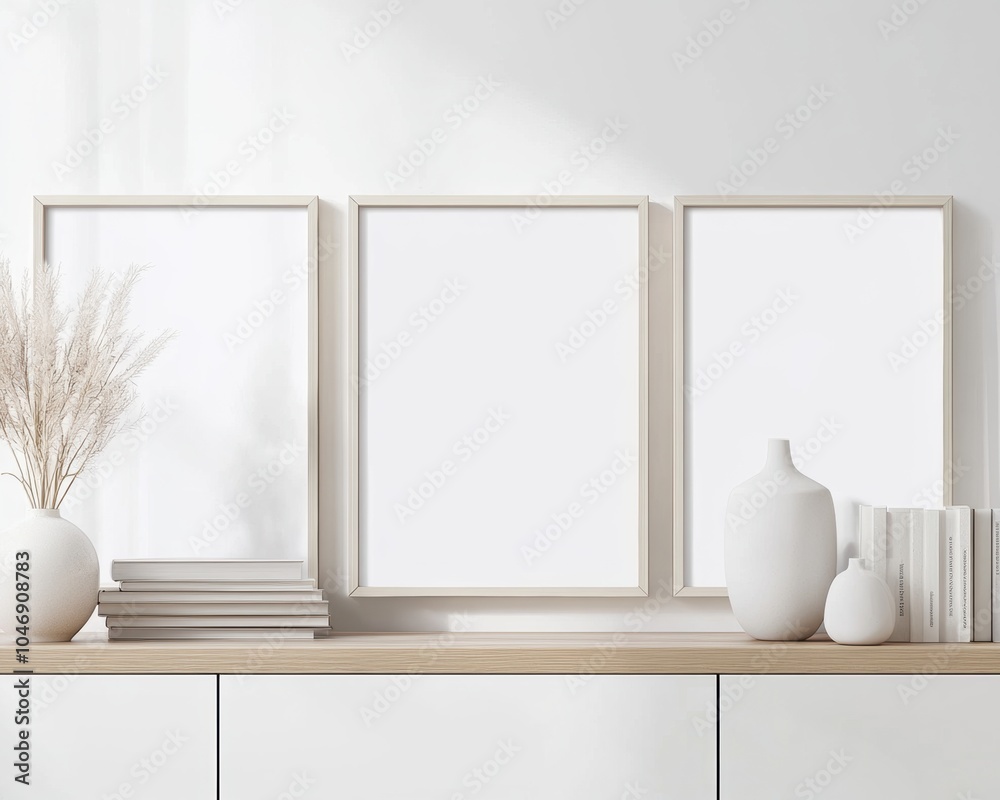Modern Wall Decor Mockup. Modern Wall Decor Mockup.